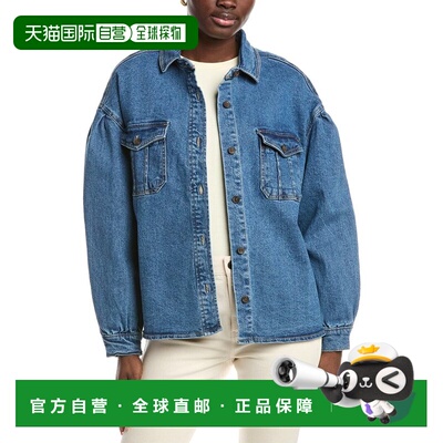 自营French Connection Penelope Denim Puff Sleeve Shirt Jacke