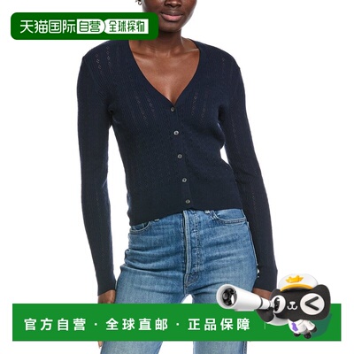 自营Autumn Cashmere Pointelle Cardigan - blue 美国奥莱直发