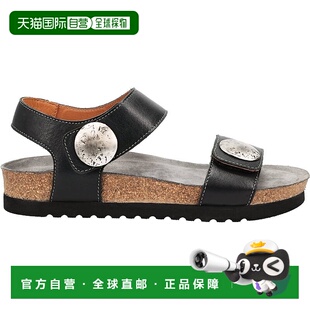 美国奥莱直发 黑色皮革 自营taos黑色皮革女式 Luckie凉鞋