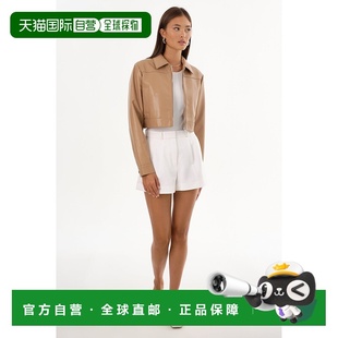 自营 lamarque达米安娜|再生皮革短款夹克-驼色 美国奥莱直发