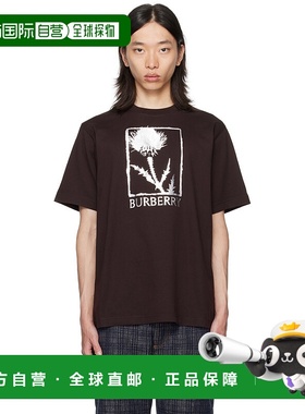 1h可退 香港直邮潮奢 Burberry 巴宝莉 男士 棕色 Foil T 恤 8116