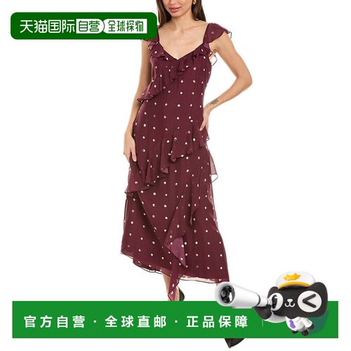 自营Jason Wu Paint Dot Silk Maxi Dress - red 美国奥莱直发