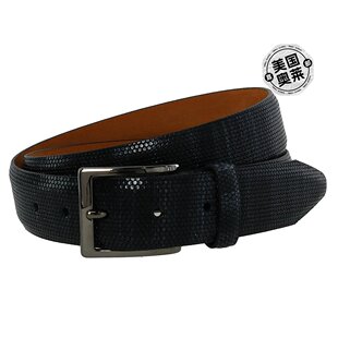 自营 crookhorndavis The Ascot 35 毫米意大利小牛皮皮带 - 黑色