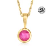Pendant Simons Ross 14kt Ruby Gold. Necklace Yellow