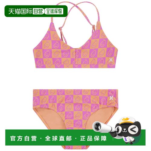 自营Girls Hurley Triangle Bikini Set Pink 25th Anniversary A