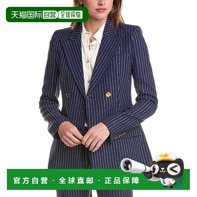 自营Michael Kors Collection Metallic Pinstripe Double-Breast