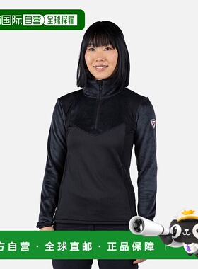 1h可退 美国直邮Rossignol女士Diretta半拉链羊毛衫（黑色）RLNWL