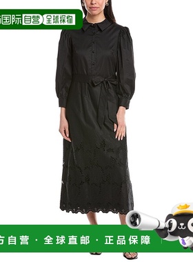 自营 Mikael Aghal Midi连衣裙-黑色 美国奥莱直发新款服饰