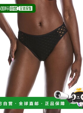 自营 carmen marc valvo卡门Marc Valvo钩针比基尼底部-黑色 美国