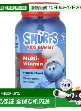 香港直邮蓝精灵儿童软糖，多种维生素，适合 3 岁以上儿童，蓝精1