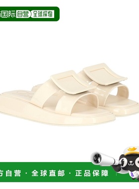 自营 Roger Vivier 皮革拖鞋 - 灰色 美国奥莱直发凉鞋