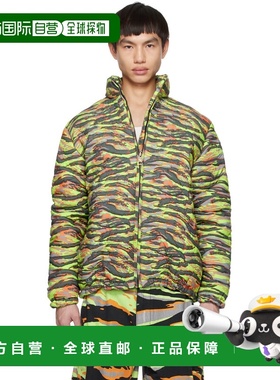 1h可退 香港直邮潮奢 Erl 男士 绿色迷彩羽绒夹克 ERL06C003