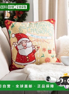 自营 safaviehNeve 枕头 - 香槟色/红色 美国奥莱直发