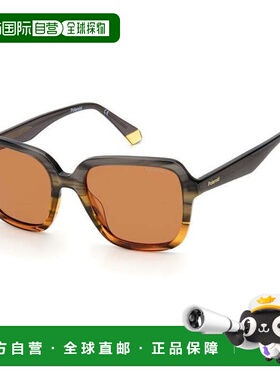 自营polaroid宝丽来 女士 53 毫米灰橙色太阳镜 - 灰橙色 美国奥