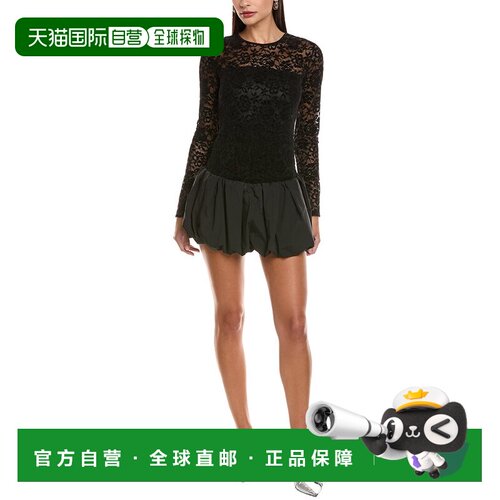 自营Amanda Uprichard Lacey Skort Romper - black 美国奥莱直发