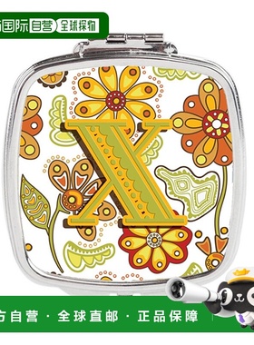 自营 Carolines Treasures CJ2003-XSCM 字母 x 花芥末色和正品