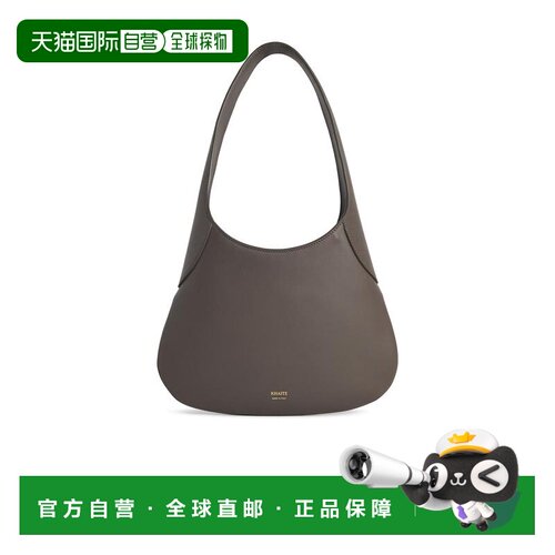 自营khaite'Joan' 小号灰色皮革手袋-灰色 美国奥莱直发