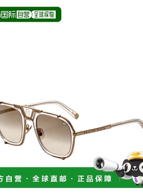 自营Philipp Plein Men's 55 mm White Sunglasses - crystal 美