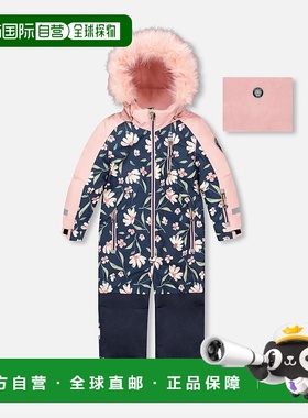 自营deux par deuxOne-Piece Play Snowsuit Navy Flower Print -