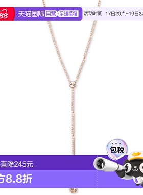 【美国直邮】givenchy 通用 项链纪梵希水晶玫瑰金吊坠