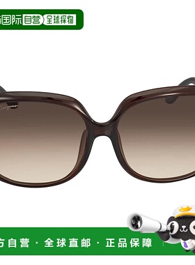 自营Salvatore Ferragamo Brown Gradient Rectangular Ladies Su