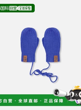 自营deux par deuxBaby Knit Mittens with Cord Royal Blue - ro