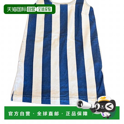 自营blu pepperWomen's Vertical Stripe Denim Tank Mini Dress
