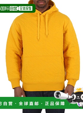 自营 Moschino男式黄色全身标志刺绣连帽衫-黄色 美国奥莱直发