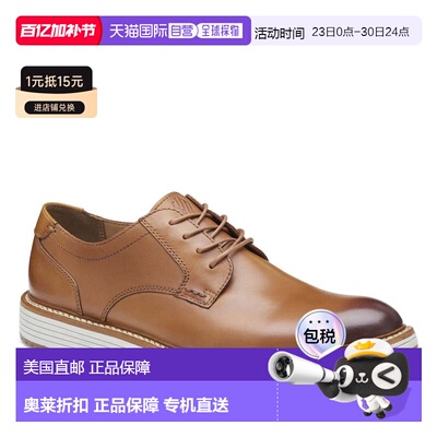 自营Johnston & Murphy Men's Hodges Leather Plain Toe Lace-up