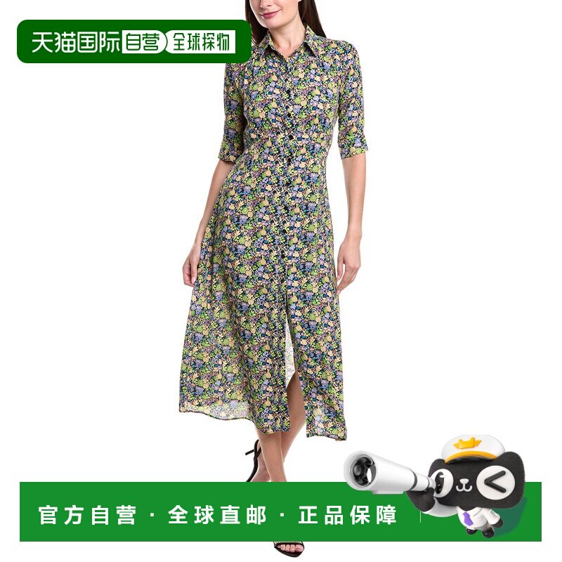 自营Maje Midi连衣裙-绿色 美国奥莱直发图片