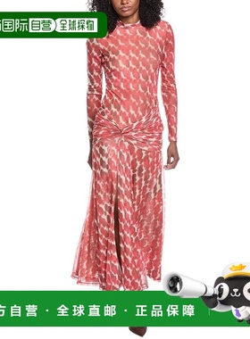 自营Bardot Lea Printed Mesh Dress - red 美国奥莱直发