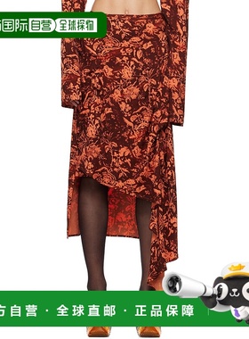 1h可退 香港直邮潮奢 Jade Cropper 女士 酒红色 & 橙色 Asymmetr