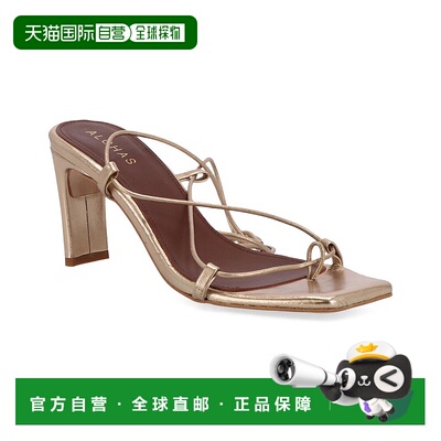 自营 ALOHAS Bellini皮革凉鞋-金色 美国直发新款时尚一字单鞋