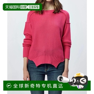 圓領長袖 denimJenna john 覆盆 毛衣 覆盆子色 大款 自營dear
