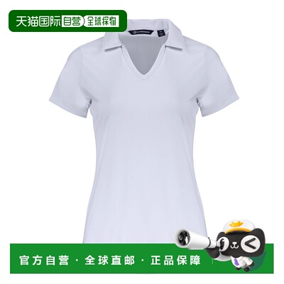 自营cutter & buckCutter&Buck Daybreak环保再生女式V领翻领T恤-