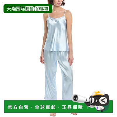 自营Flora Nikrooz 2pc Solid Dot Jacquard Cami & Capri Set -
