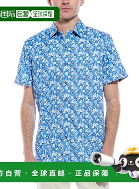 自营 Robert Graham Pattone经典修身衬衫-蓝色 美国奥莱直发