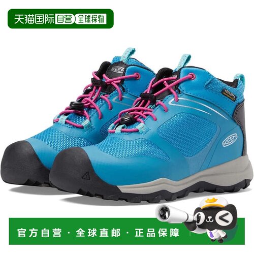 自营KEEN WanduroFjord Blue Waterproof Round Toe Hiking Boots