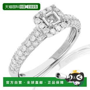 克拉钻石半镶订婚戒指 jewels0.60 vir 美国 纯银 银 .925 自营