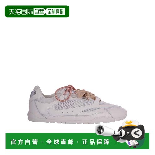自营pinkoMinimalist White Sneakers with Technical Mesh - pur