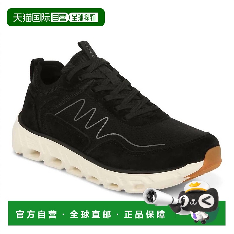 自营vionic黑色绒面革女式灵活运动鞋-黑色绒面革 美国奥莱直发