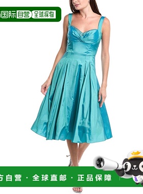 自营 Rene Ruiz Taffeta鸡尾酒会礼服-蓝色 美国奥莱直发连衣裙