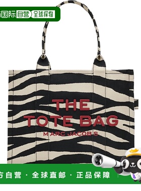 美国直邮MARC JACOBS - Women The Zebra Canvas Large Tote Bag