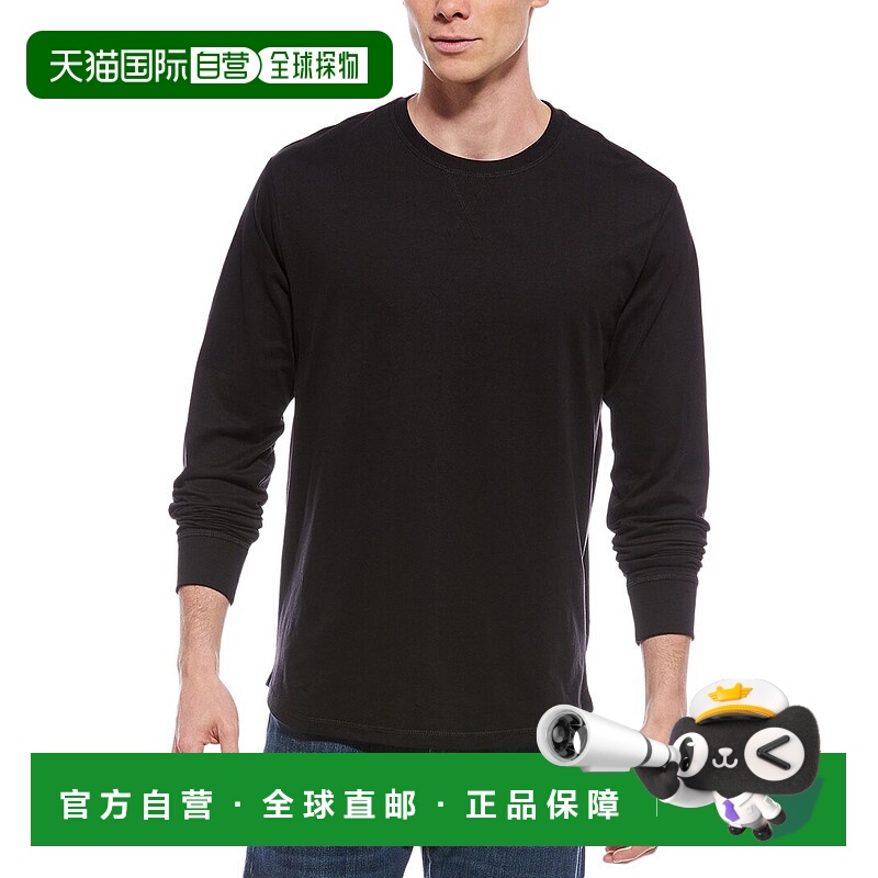 自营weatherproof vintage防风复古拉丝针织圆领衬衫-黑色 美国奥