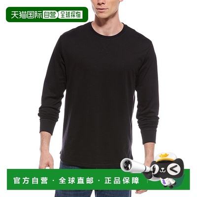 自营weatherproof vintage防风复古拉丝针织圆领衬衫-黑色 美国奥
