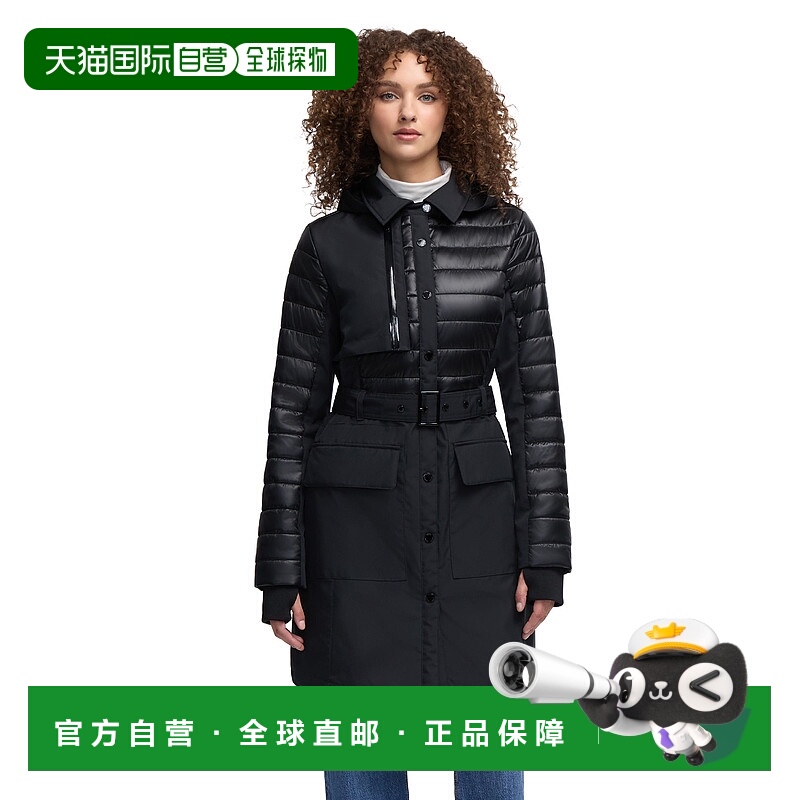 自营 Pajar女式蛋白石风衣，带绗缝装饰-黑色 美国奥莱直发