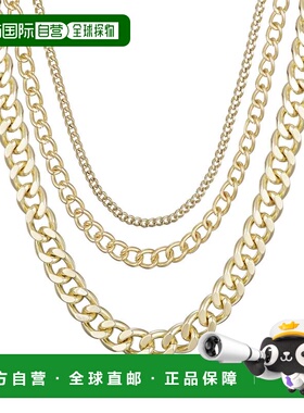 自营adorniaGold Plated Link Layered Necklace - gold 美国奥莱