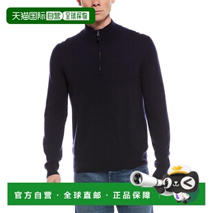 自营Mette Cashmere 1/4-Zip Mock Neck Sweater - navy 美国奥莱