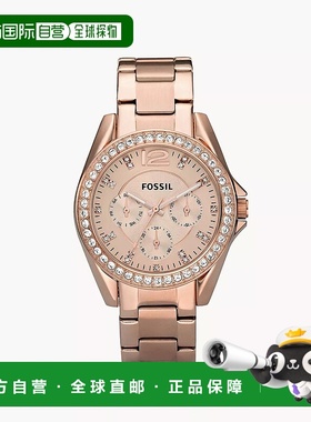 自营Fossil Riley Women's Multifunction, Rose Gold-Tone Stain