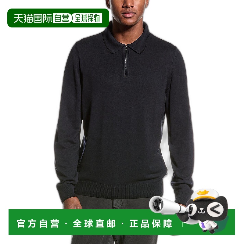 自营 BOSS Hugo Boss Luno 1/4 拉链 Polo 衫 - 蓝色 美国奥莱直